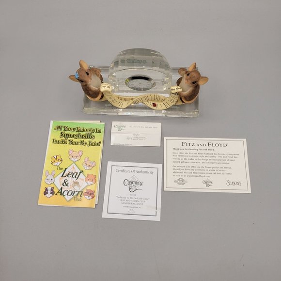 Charming Tails Clock Figurine So Much To Do So Little Time 97/140 Member Excl - Picture 7 of 9